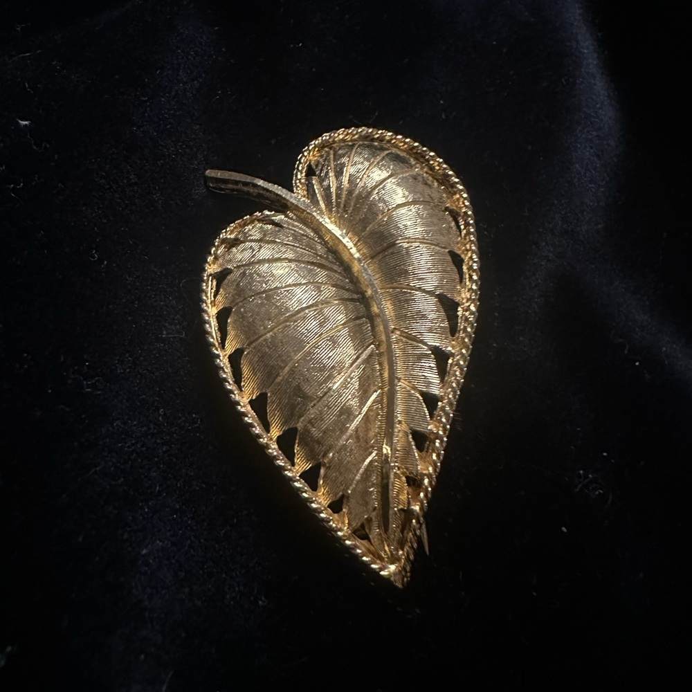 Gold Leaf Brooch